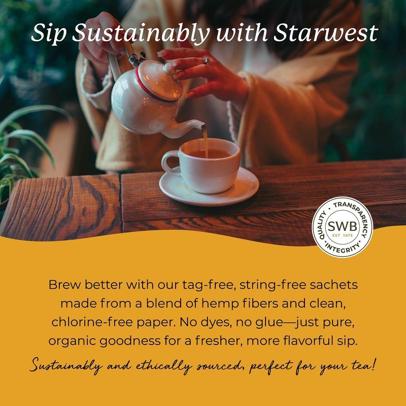 Starwest Botanicals Organic Ginger Root Tea - Caffeine Free Herbal