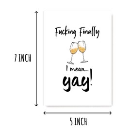 KrysDesigns Marriage Card - Fucking Finally I Mean Yay - Humorous Wedding Card, 5 x 7 inches
