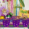 CMUSKO 3Pcs Mardi Gras tablecloths-Masquerade Mask Party Supplies Mardi Gras