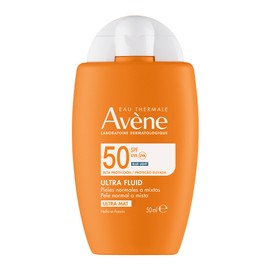 AVÈNE Sun Care - Ultra Fluid Invisible SPF 50 - Sun Fluid for Face - High UVB, UVA & HEV Blue Light Protection - Waterproof - High Tolerance, Fragrance-Free - Sensitive Skin - 50 ml