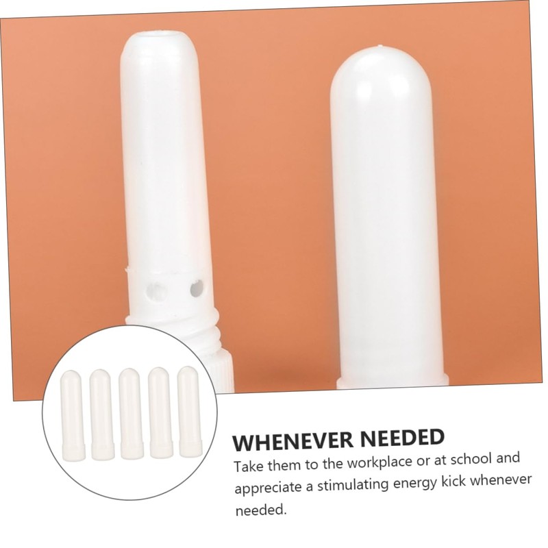Beavorty 10pcs White Aromatherapy Essential Oil Tubes for Relief Refillable