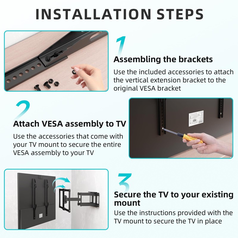Gadgetzan TV Mount Extension Bracket Kit,TV Mount Extender Designed for