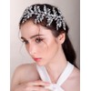 Chargances Bride Wedding Rhinestone Hair Vine Bridal Pink Crystal Headband