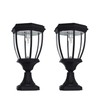 Large Outdoor Solar Powered LED Light Lamp SL-8405 (2-Pack)