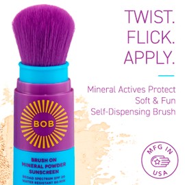 BOB KIDS Duo Pack SPF Sun Protection, SPF 30 Mineral Powder Sunscreen & SPF 40 Kids Sun Protection Balm, Broad Spectrum, Fragrance Free, Water Resistant
