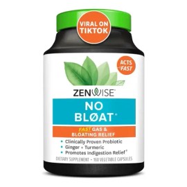 Zenwise No Bloat Probióticos Enzimas Digestivas 160 Caps Sabor Sin sabor