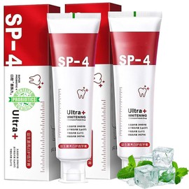 Sp-4 Toothpaste White Teeth, Sp-4 Probiotics Bright White Toothpaste, Ultra Whitening Toothpaste Sp-4, Fresh Breath, Deep Cleansing Care Toothpaste (Pack of 2, Super Probiotics-4)