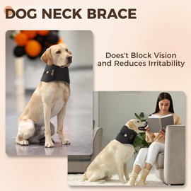 LISPOO Dog Neck Brace Offers Support for Pets Suffering from Intervertebral Disk Disease(IVDD),Cervical Vertebral Sprains and Instability-Specialized Neck Brace Specifically for Dogs-M Size