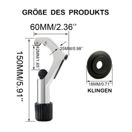 KEWAYO Pipe Cutter Diameter 6-42 mm, Mountain Bike Fork Handle Vertical Cutter, Fork Cutting Tool Suitable for Copper and Aluminium Pipes