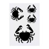 4 x 'Crab' Temporary Tattoos - Water Resistant, Skin-Safe, Non-Toxic