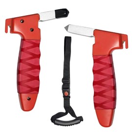 Gatnetly 2 Pack Car Handle Assist for Elderly, Auto Cane Portable Vehicle Support Handle - 3-in-1 Multifunctional Car Handle for Seniors and Handicapped, Car Handle Strap with Nylon Band (Red)