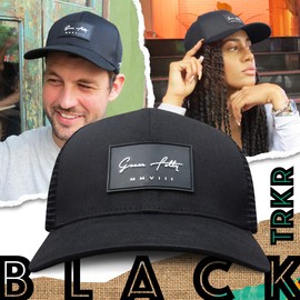 Grace Folly - Gorro de camionero para hombres o mujeres, muchos diseños geniales, Negro (Signature Black), One Size