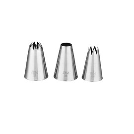 PME Jem Nozzles Set of 3 – Large Cupcakes Collection, Standard, Silver