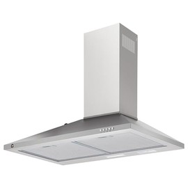 30 Inch Range Hood Wall Mount with Ducted/Ductless Conversion, Aluminum Filters, 3-Speed Exhaust Fan, LED Light, Button Control