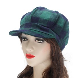 ZLYC Womens Classic Newsboy Caps Visor Cabbie Hat Flat Caps