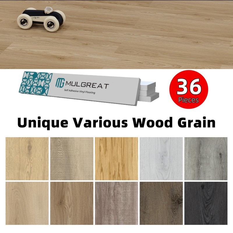 MULGREAT Peel and Stick Tile, 54 Sq.Ft 2mm Thicken Vinyl