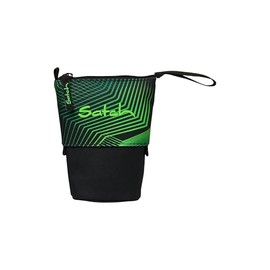 satch Pencil Slider Extra Large with Divider Zip Pocket Pen Holder Set Square Viewing Window for Timetable, Seismic Green - Black, one_size, Pencil Slider