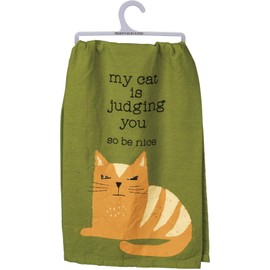 Primitives by Kathy Kitchen Towel - My Cat is Judging You