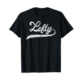 Lefty Left Handed Proud Woman Men Retro Softball Retro T-Shirt