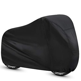 ALBOYI Bicycle Cover 190T Outdoor Waterproof Bike Cover Anti Dust UV Rain Cover for Mountain Road Electric Bike（Black）