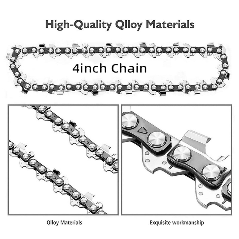 5-PCAK Mini Chainsaw Chain, 4 Inch 1/4" LP .043 Gauge