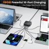 GUSISHU 780W USB C Charger Block Fast 10-Port USB C