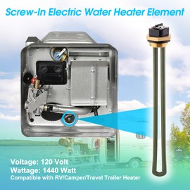 CozyCabin 2 Pack RV Water Heater Element with Dual Hex Wrench Removal Tool, 1440W 120V Electric Hot Water Heater Element Replacement Kit Compatible with RV SW Series Suburban and Camper Water Heaters