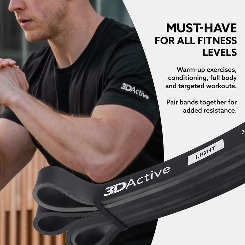 3DActive Pull Up Assist Band - Resistance Band for Strength