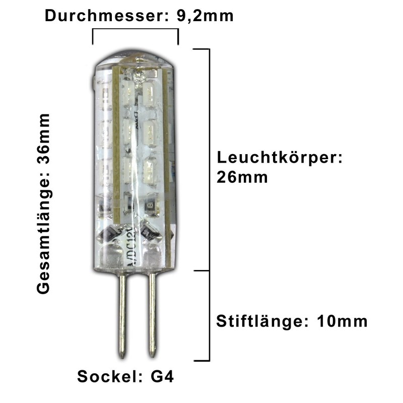 PB-Versand 3x G4 LED 1.5 Watt Dimmable Lamp Green 12