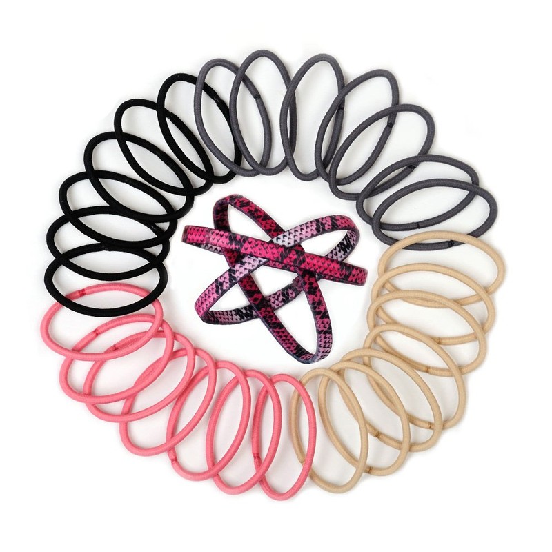 Goody WoMens Ouchless 4 mm Elastics, Pastel Python, 30 Count