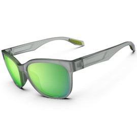 HAAYOT Sunglasses, Men, Unisex, Polarized Sun Glass, Ultra Lightweight, Durable TR90 Frame, UV Protection, Eyewear for Driving, Fishing, Running, Matte powder gray × green