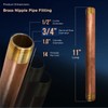 Everflow Supplies NPBR3411 11" Long Brass Nipple Pipe Fitting with
