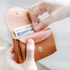 Polcoloso sokunou Women's Mini Wallet that Won't Break Bills, Camel