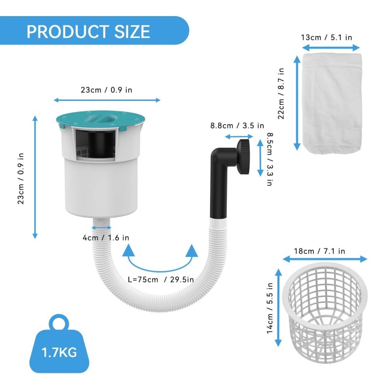 Valdorena Surface Float Skimmer,2025 Upgrade,No Installation Required, no