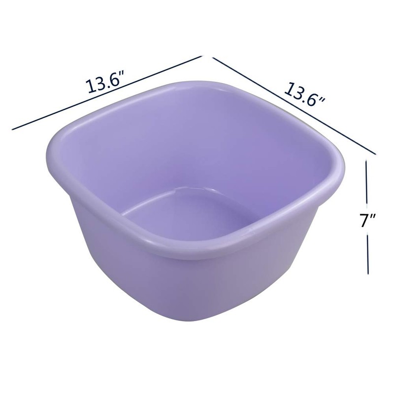 Pekky 18 Quart Plastic Wash Tub Basin, Large Dish Pan,