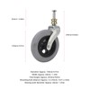Wheelchair Replacement Wheel Grey 6 Inch PU Inflatable Universal Wheelchair
