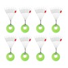 Milepetus 200Pcs Fishing Bobber Stopper,7 in 1 Soft Silicone Transparent