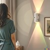 Huelife 4 Pack Rechargeable Color-Changing LED Wall Lamp, Motion Sensor