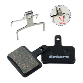 Gekors Quiet Semi-Metallic Bike Brake Pads - Compatible with Shimano Deore/MT200 & Tektro - Long-Lasting, Low-Noise, All-Weather & Heat-Resistant for MTB/Ebike (2 Pairs)