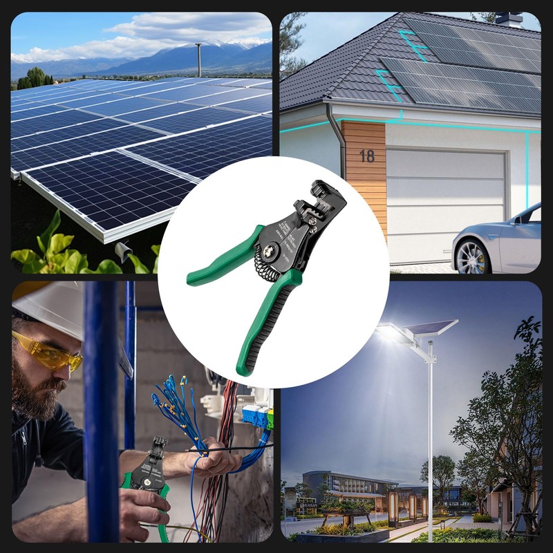 Oiieco Automatic Wire Stripper, Multifunctional Photovoltaic Solar Wire Stripping Plier