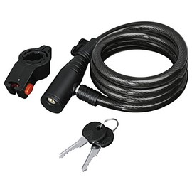 Hama Bicycle Lock (Spiral Cable) 120 cm with Two Keys Black