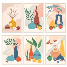 YALKIN Paint by Numbers for Adults and Kids Beginner, Painting by Number Kits On Canvas,Without Frame DIY Color Oil Painting Acrylic Paints,Home Wall Decor（6 Pack 8x12 in）