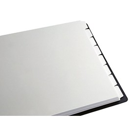 Ruby Paulina 11x17 Binder Dividers with Tabs - 8pc White 8 Tabbed Inserts with 3 Punched Holes. Folder Index Dividers for Large Format Tabloid, Ledger Documents. Landscape, Horizontal Orientation
