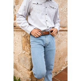 7L SIETE LEGUAS Cinturón Vaquero Sillero Ocre Talla 34 Est. 11