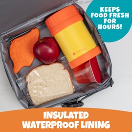 Bentology - Fiambrera para niños - Bolsa de almuerzo aislada para niños, duradera para cajas bento, contenedores, frascos y botellas, funda reutilizable para almuerzo para volver a la escuela,