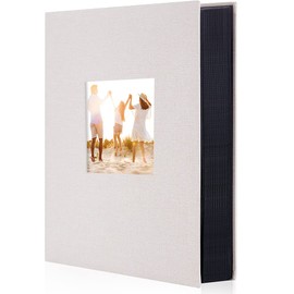 Artmag Fabric Photo Album 4x6 300 Large Capacity for Family Wedding Anniversary Linen Album Holds 300 Horizontal Photos (300 Pockets, Beige)