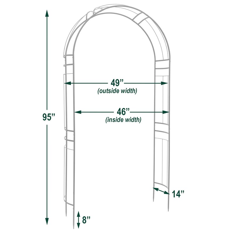Arcadia Garden Products AR01 Aspen Arbor, Black
