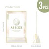 WeeGoo 3 Pack A5 Acrylic Sign Holder with Gold Borders,