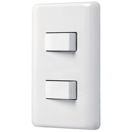 Volteck Basic PA-APDO-EB, Placa armada 1 interruptor sencillo y 1 interruptor de 3 vías línea Basic