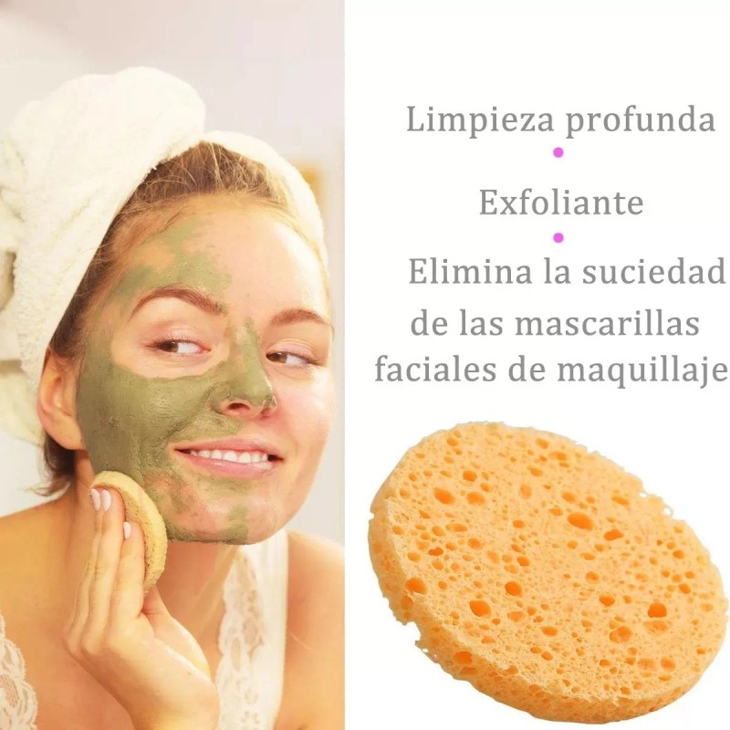 Esponjas Faciales 50 Piezas De Almohadilla De Limpieza Reutilizable De